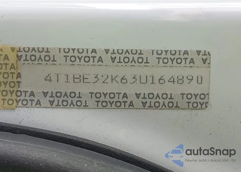 2003 Toyota Camry Le from USA, damaged, VIN 4T1BE32K63U164890